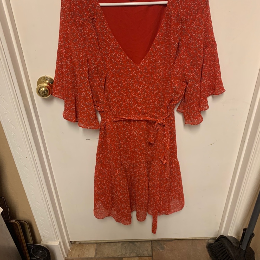 Sweet red mini dress 16
